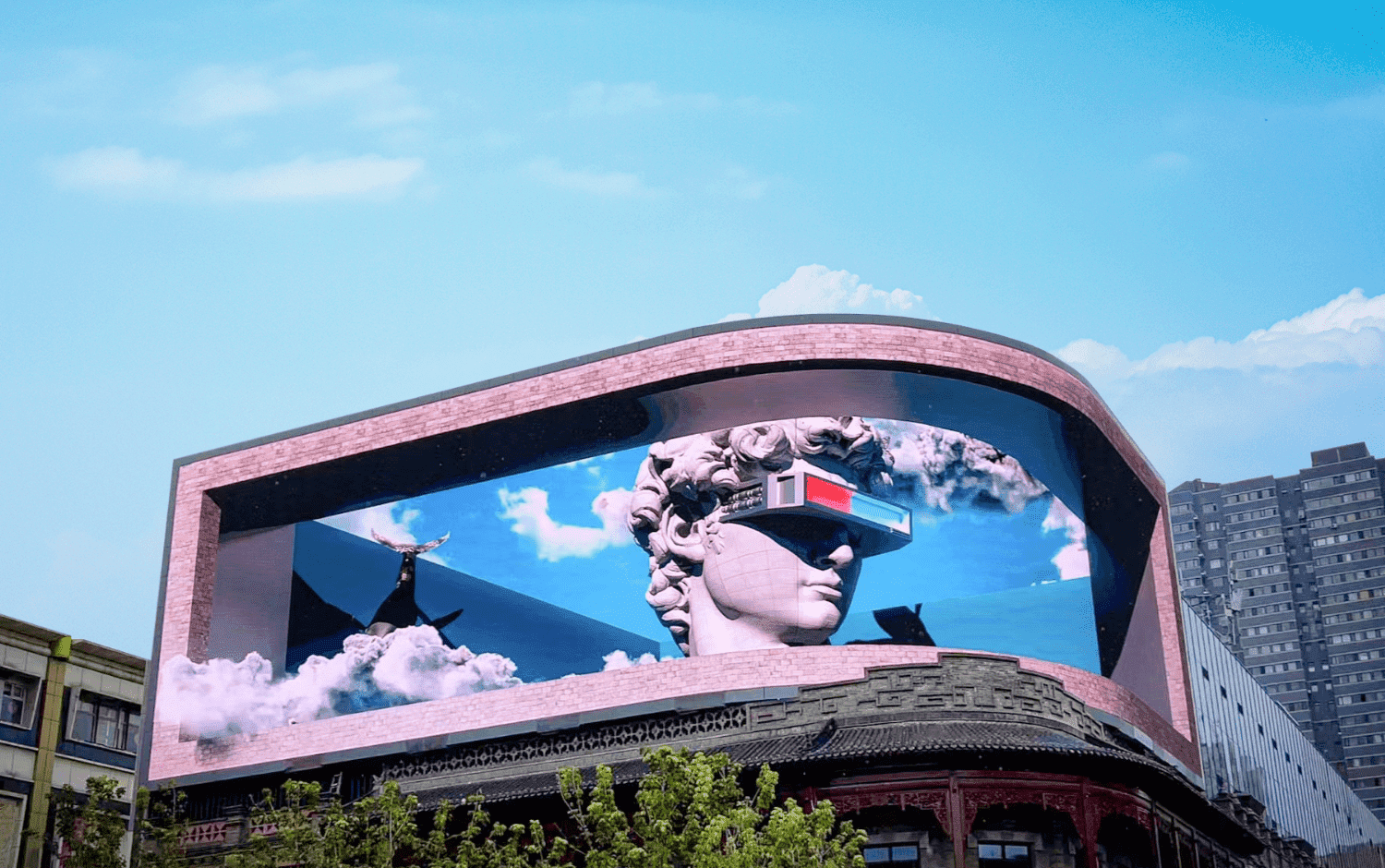 Naked eye 3D screen, Shanxi China